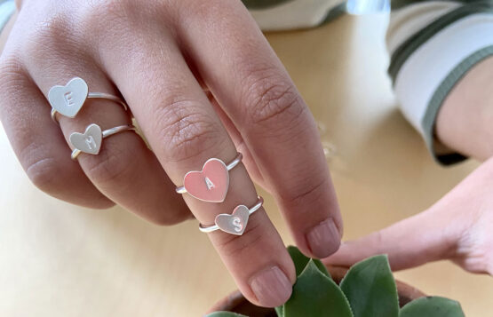 Anillo Heart artesanal de plata especial san valentín modelo maraljoies 1